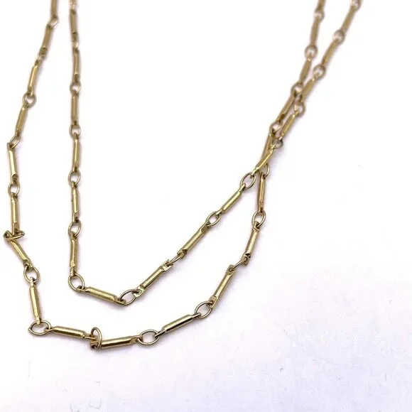 Stella and Dot Rebel Drop Pendant Chain Necklace Gold Tone Lobster Closure 30" - Picture 5 of 6